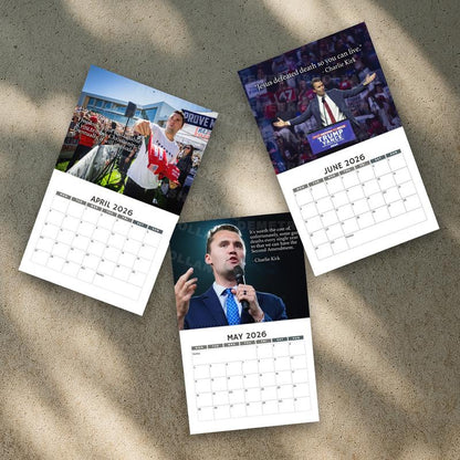 Wall Calendar 2026 Tribute Charlie Patriot, American Warrior Calendar, Human Rights Ativist Wall Calendar, Home Decor, New Year